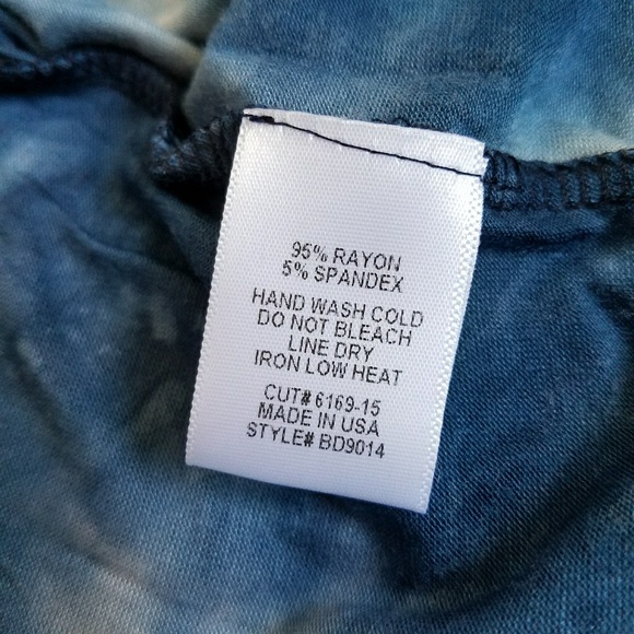 Blue Tie Dye Asymmetrical Dress - Picture 5 of 5